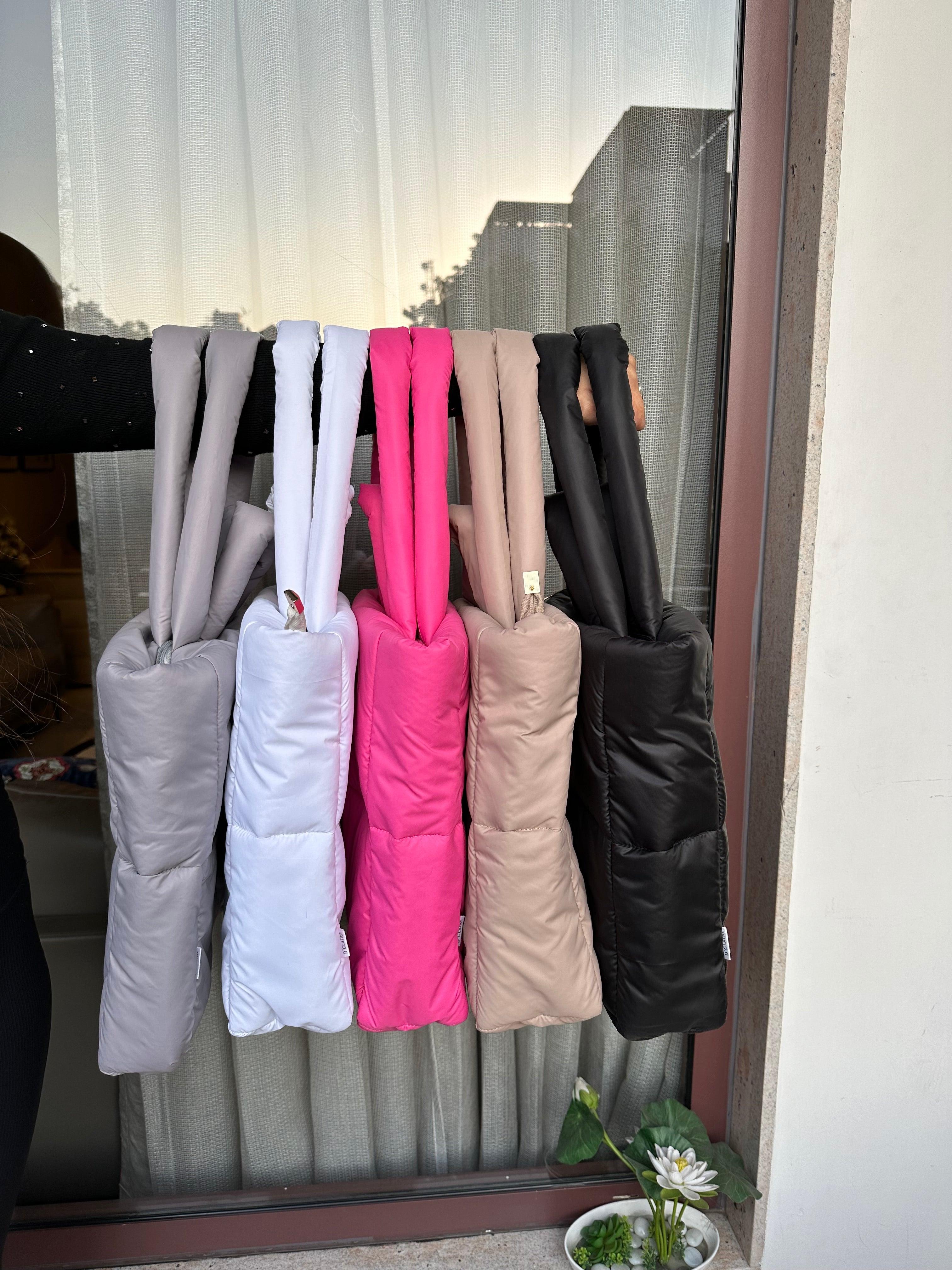 Pink Puffer Tote - D'claire
