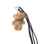Teddy Drawstring Charm-Brown