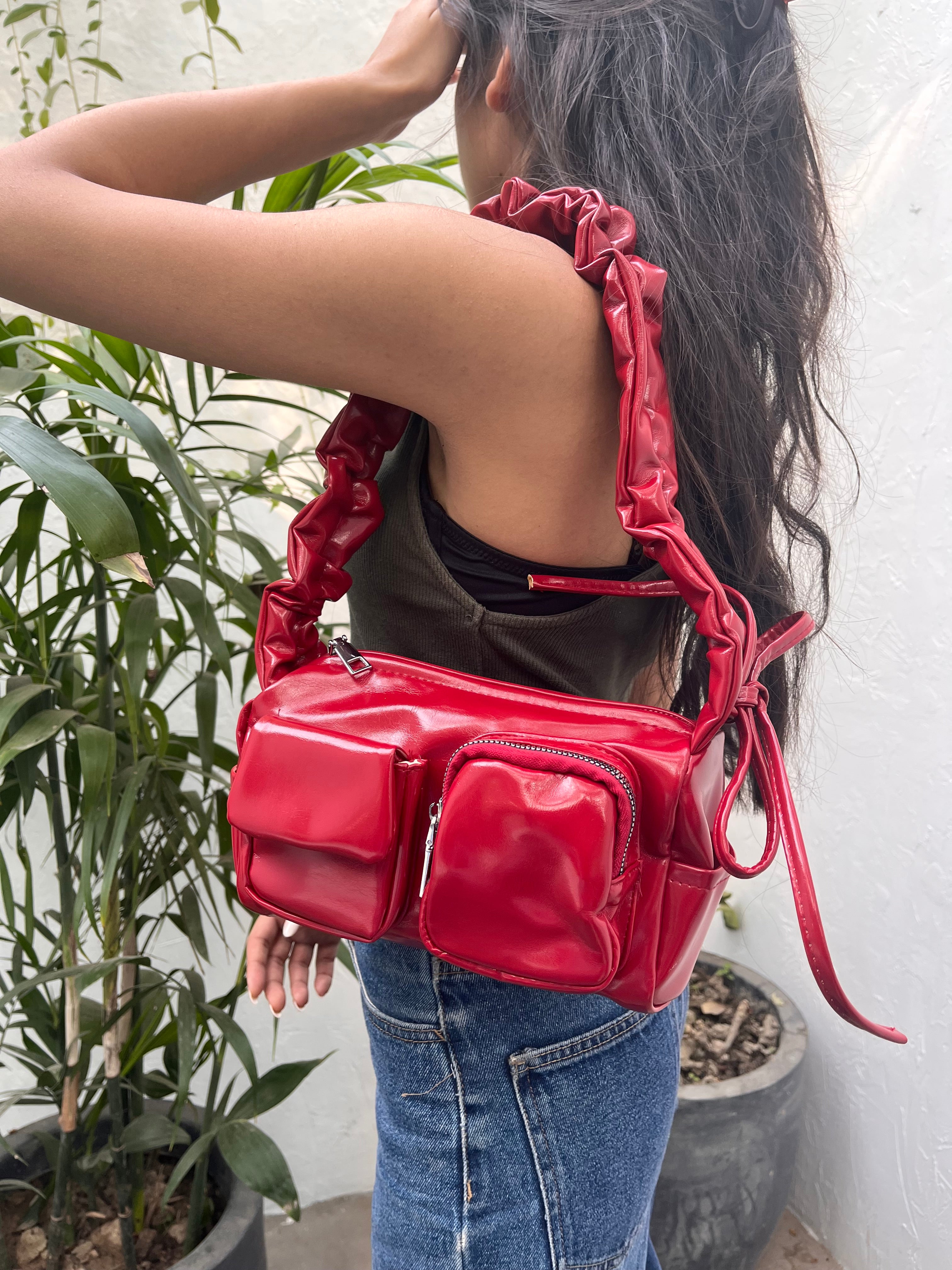 Celina shoulder bag - Cherry Red
