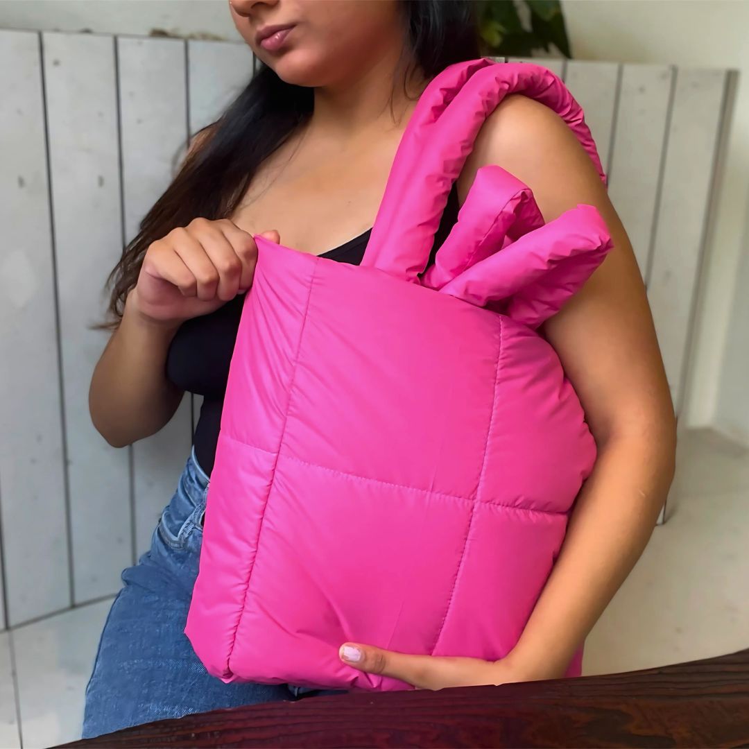 Pink Puffer Tote