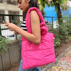 Pink Puffer Tote
