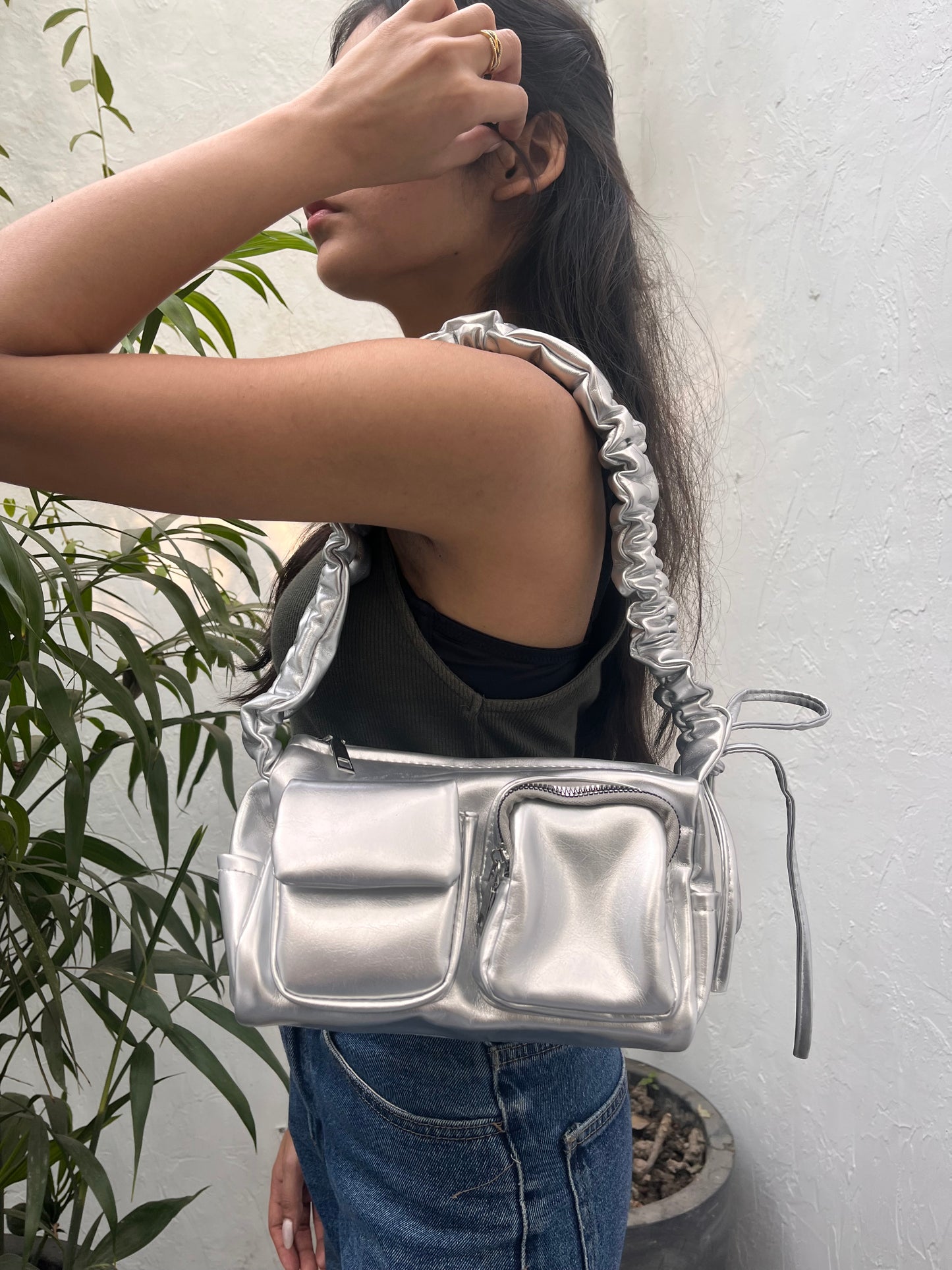 Celina Shoulder Bag - Silver charm