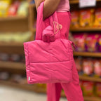 Pink Puffer Tote