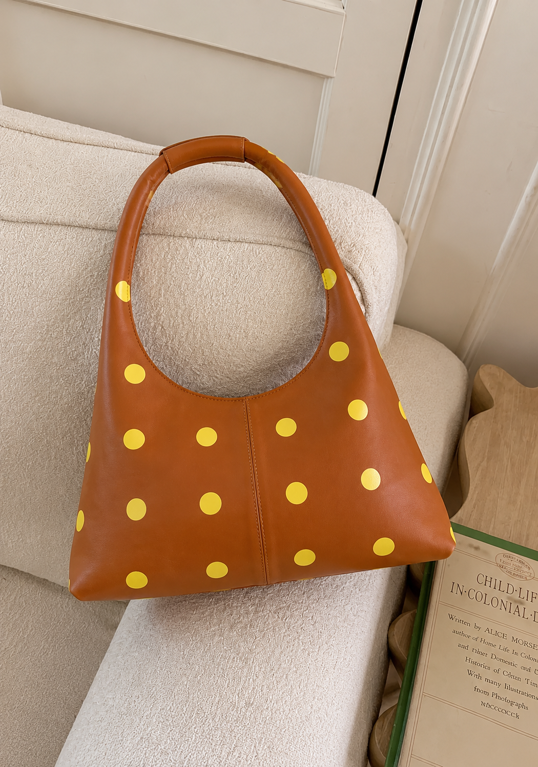 Everyday Polka Shoulder Bag - Brown