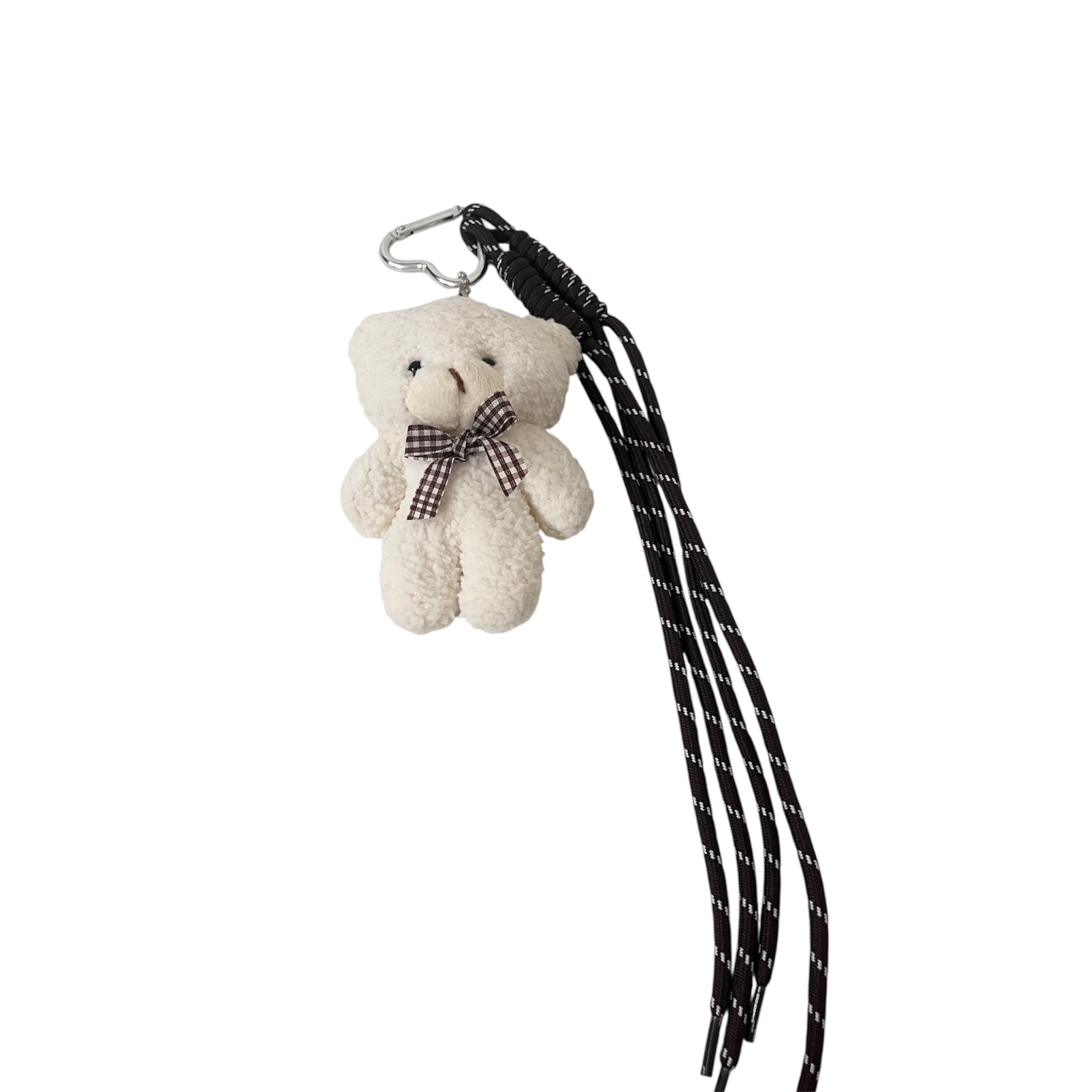 Teddy Drawstring Charm-White