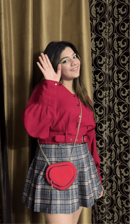 Red Mini Heart Sling - D'claire